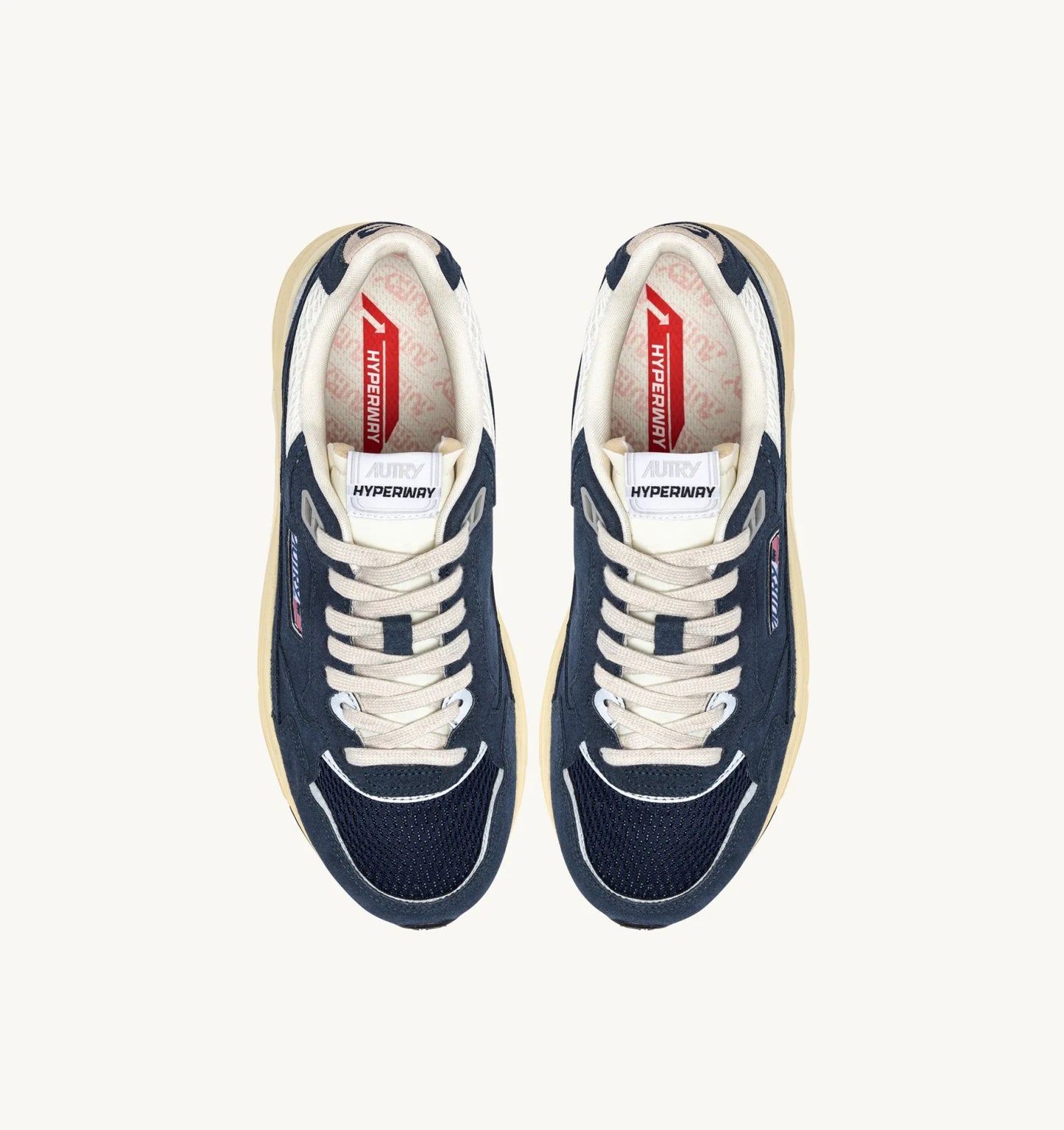 BASKETS HYPERWAY EN MESH ET DAIM BLUETTE ET MARSHMALLOW
